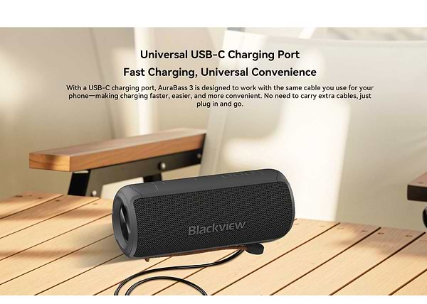 Фото - Портативная акустика Blackview AuraBass 3 Blue (6931548325505)