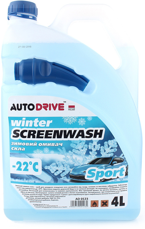 Фото - Омивач скла Auto Drive Winter Screenwash Sport 4 л (AD0123)