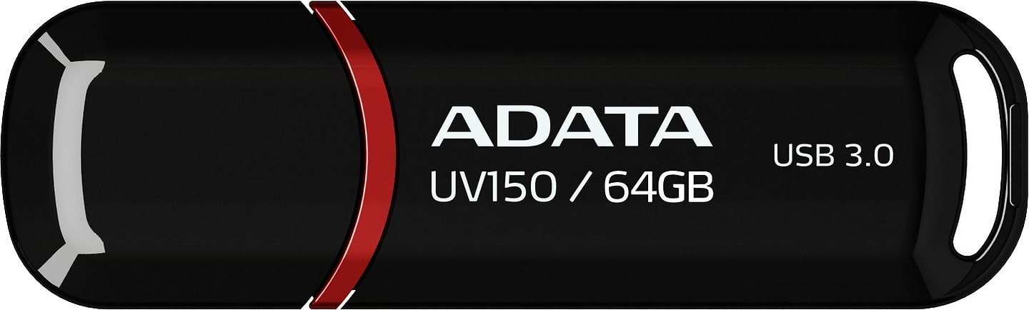 Флеш USB ADATA UV150 64GB USB 3.0 Black (AUV150-64G-RBK)