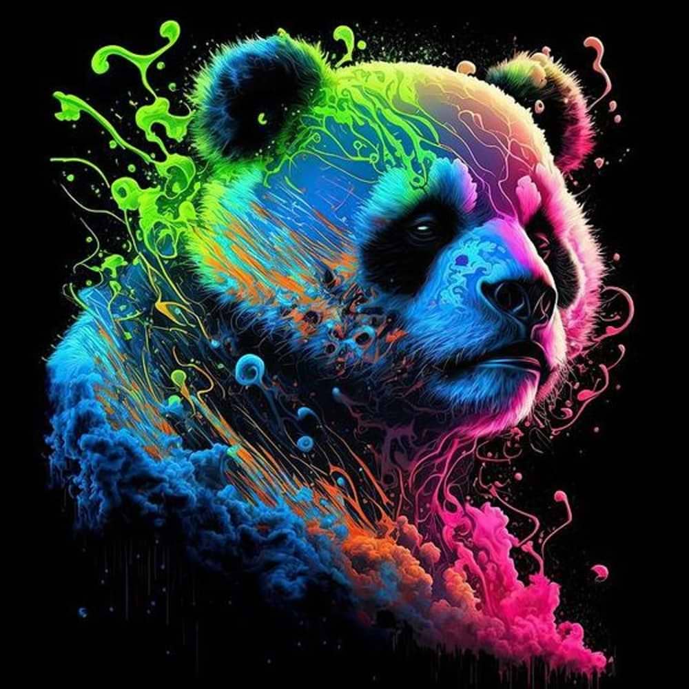 Картина за номерами Strateg Яскрава панда Strateg 40х40 см (AV4040-15) - Фото 1