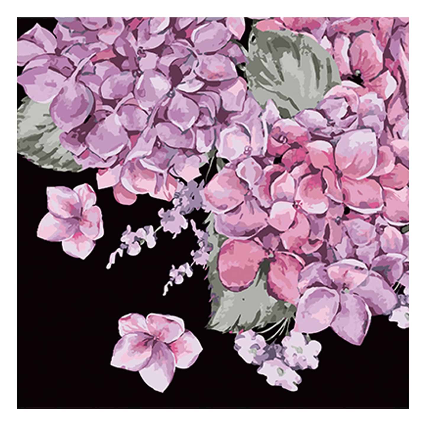 Картина за номерами Strateg Цвітіння гортензій 40х40 см (AV4040-29)