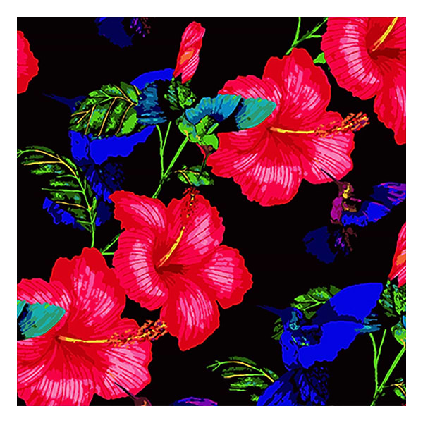 Фото - Картина за номерами Strateg Розкіш гібіскуса 40х40 см (AV4040-31)