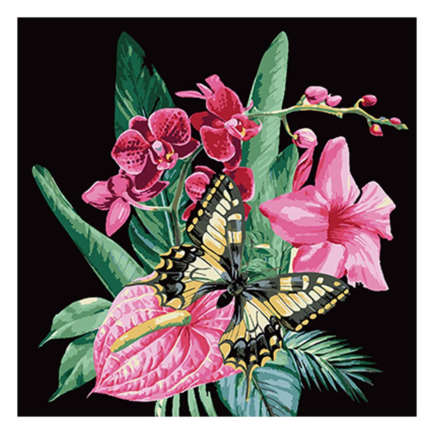 Картина за номерами Strateg Розкіш квітів 40х40 см (AV4040-32)