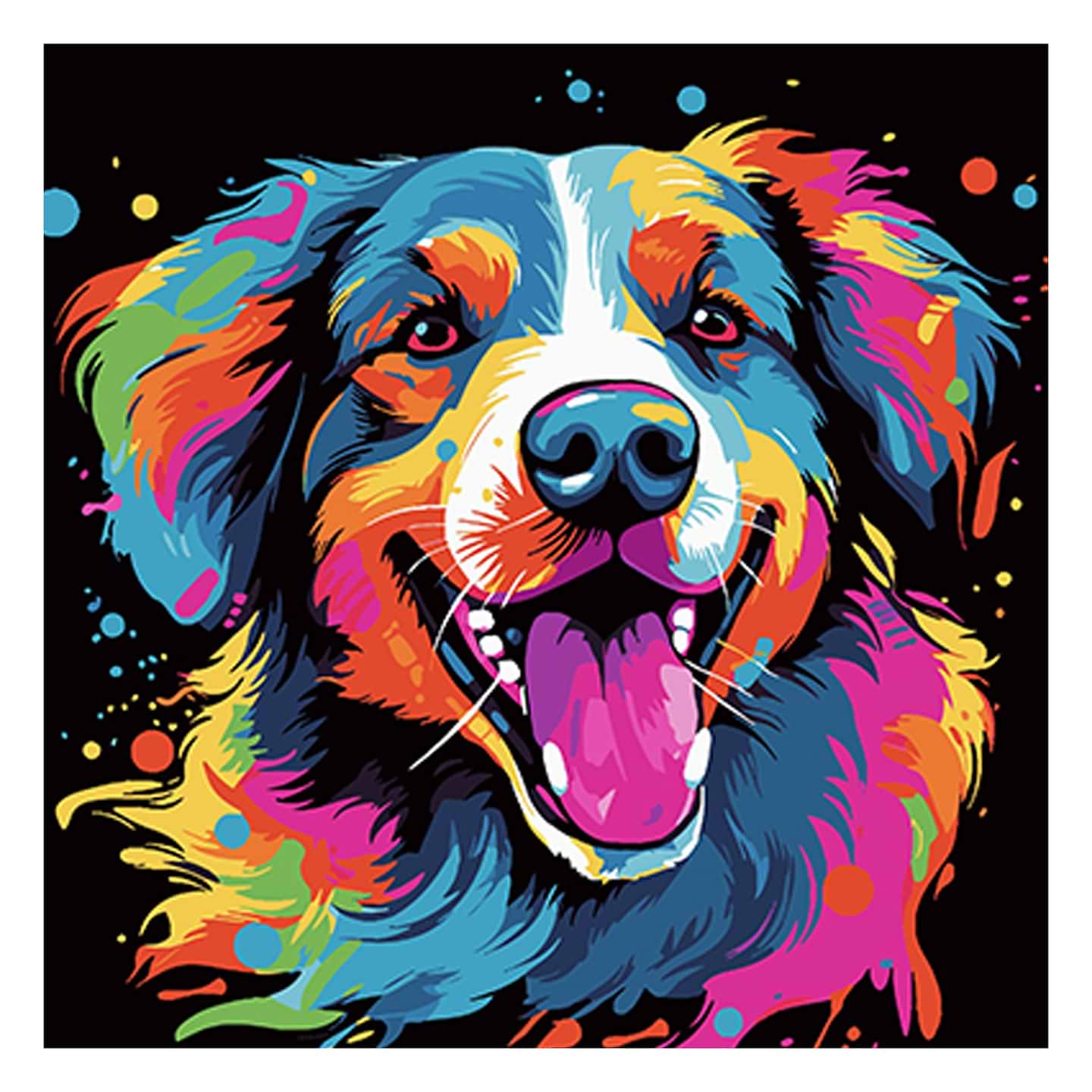 Картина за номерами Strateg Колоритна собача порода 40х40 см (AV4040-37)