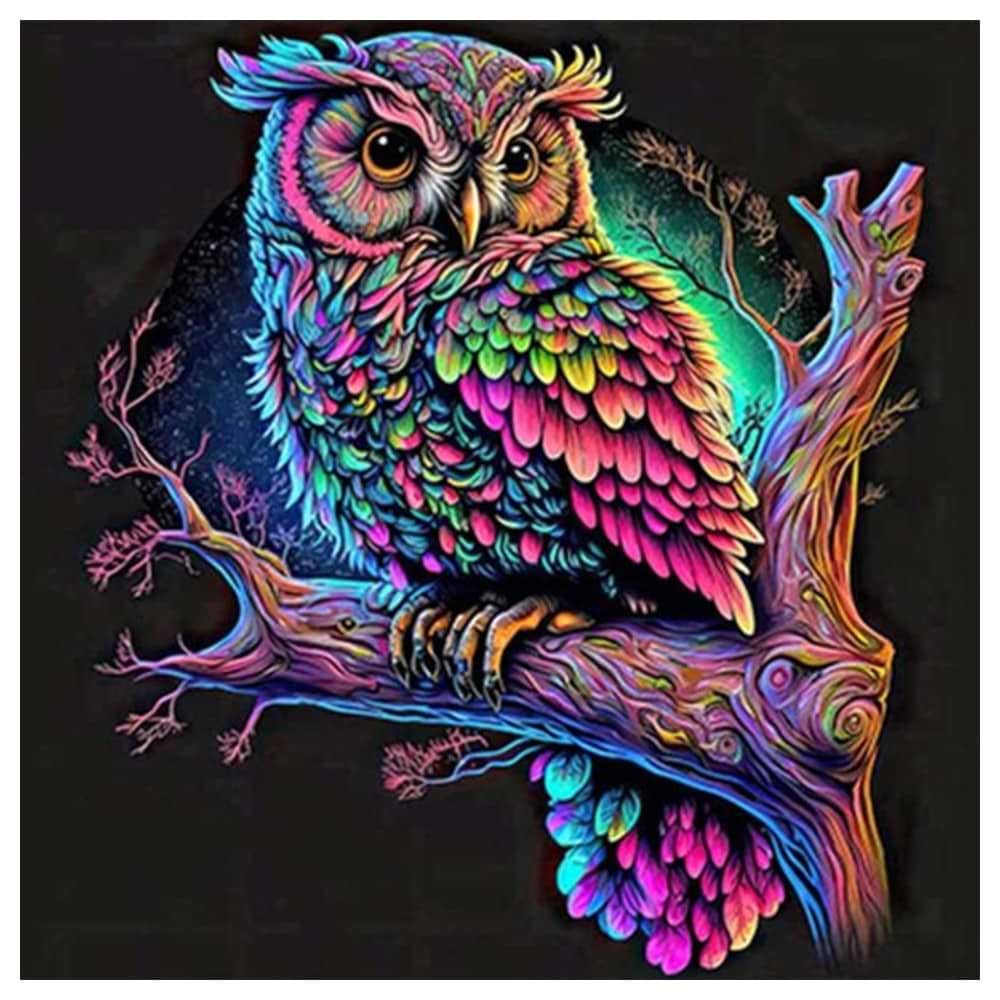 Картина за номерами Strateg Барвиста сова 40х40 см (AV4040-6) - Фото 1