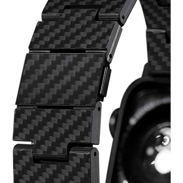 Фото - Ремінець для смарт-годинника Pitaka Carbon Fiber Watch Band Retro Black/Grey for Apple Watch 49/45/44mm (AWB2311)