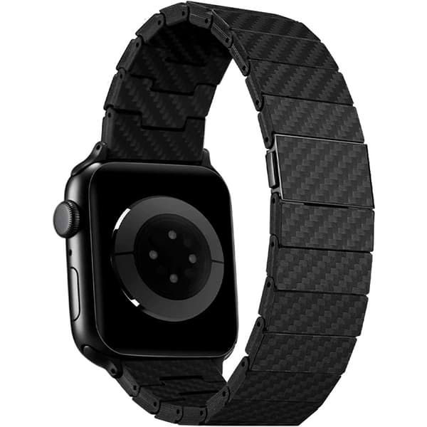 Фото - Ремінець для смарт-годинника Pitaka Carbon Fiber Watch Band Modern Black/Grey for Apple Watch 49/45/44mm (AWB2307)