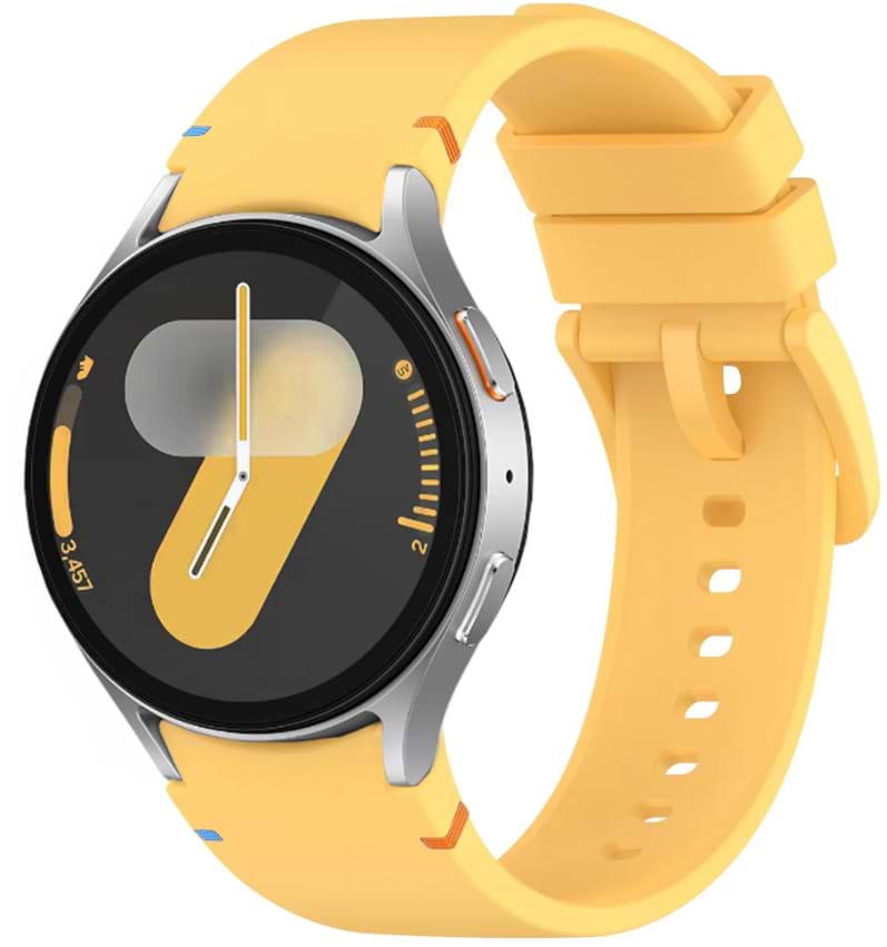 Ремешок для смарт-часов BeCover Ribbed Tape for Samsung Galaxy Watch (20mm) 3 41mm/4 40mm-44mm/5 40-44mm/6 40-44mm/7 40-44mm Yellow (712064)