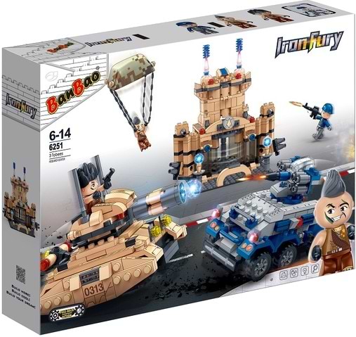 Фото - Пластиковый конструктор Banbao "Армия" 3 в 1 (515 Эл.) Танковый бой 2 (6251)