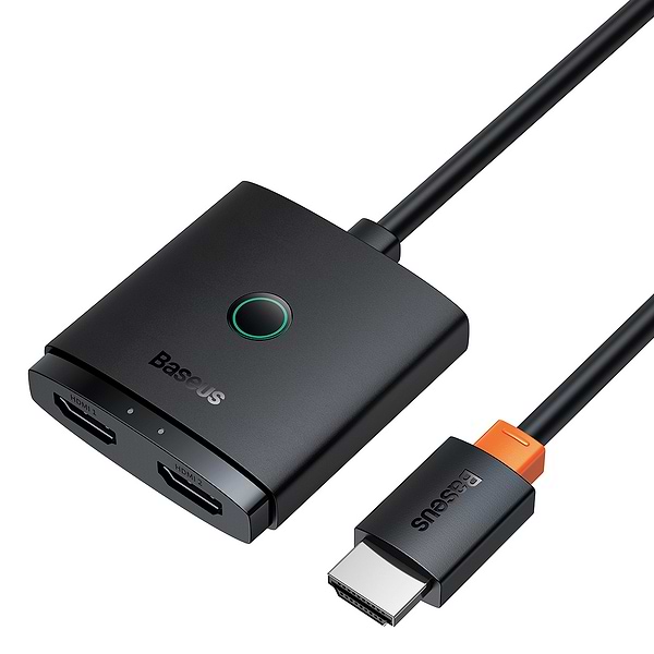 Фото - Перехідник HDMI Baseus AirJoy Series 2-in-1 Bidirectional HDMI Switch with 1m Cable Cluster Black (B01331105111-01)