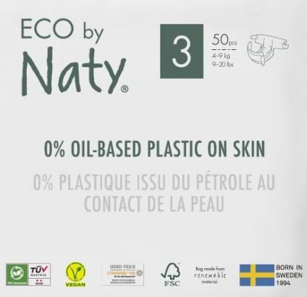 Фото - Одноразовые подгузники Eco By Naty Органические Размер 3 (4-9 кг) 50 шт. (178426)