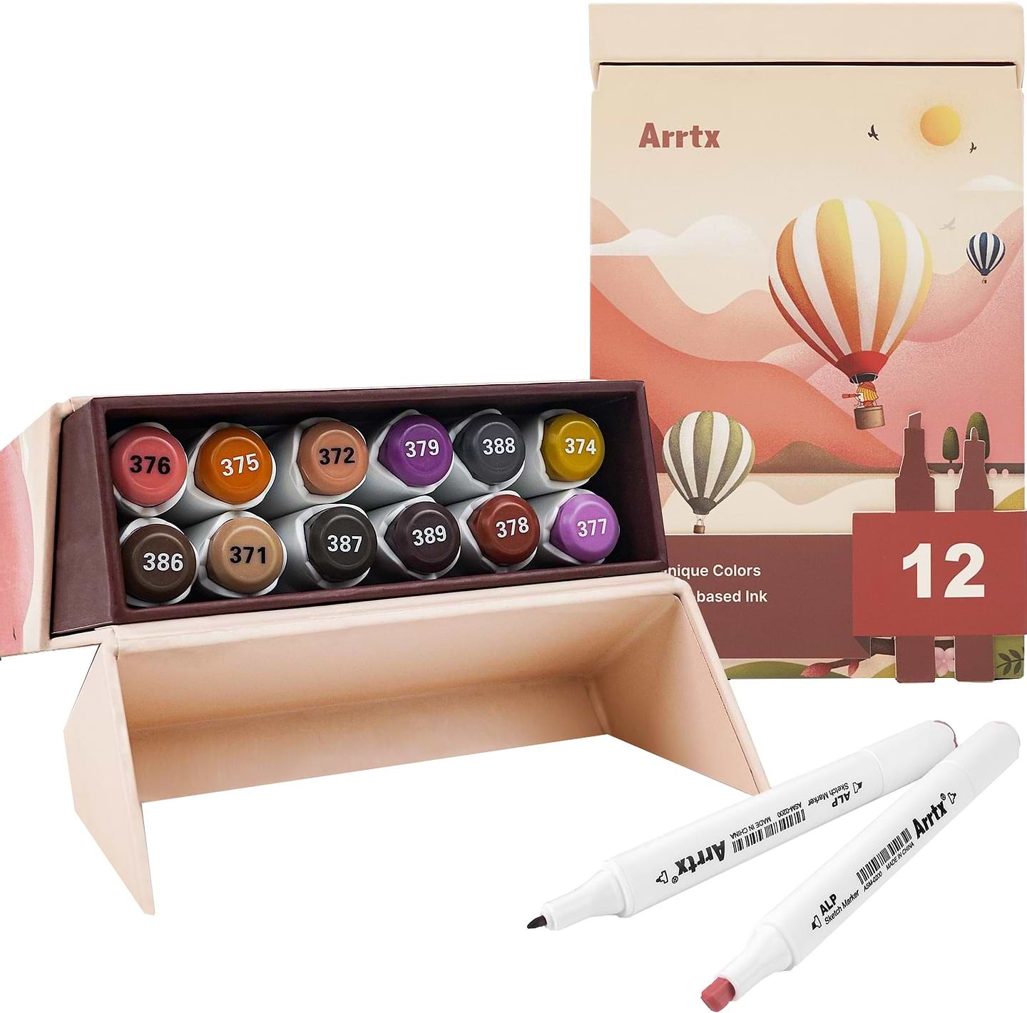 Набор маркеров Arrtx Alp ASM-02-SK02 12 цветов, оттенки кожи (LC302604)