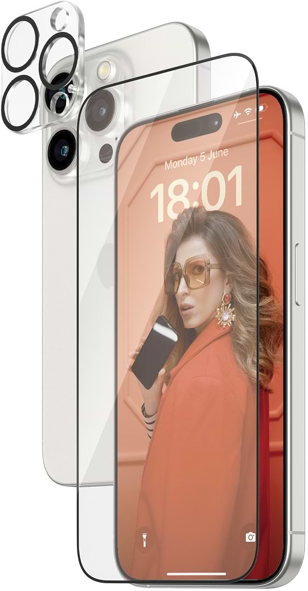 Фото - Захисне скло для смартфону PanzerGlass 2-in-1 Pack iPhone 15 Pro Ultra-Wide Fit w. EasyAligner (PG_B1137-2810)