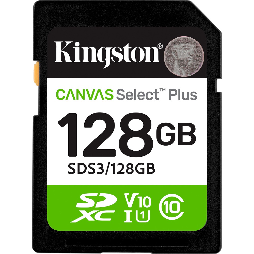 Карта памяти Kingston 128GB SDXC Canvas Select Plus Gen3 (SDS3/128GB) - Фото 1