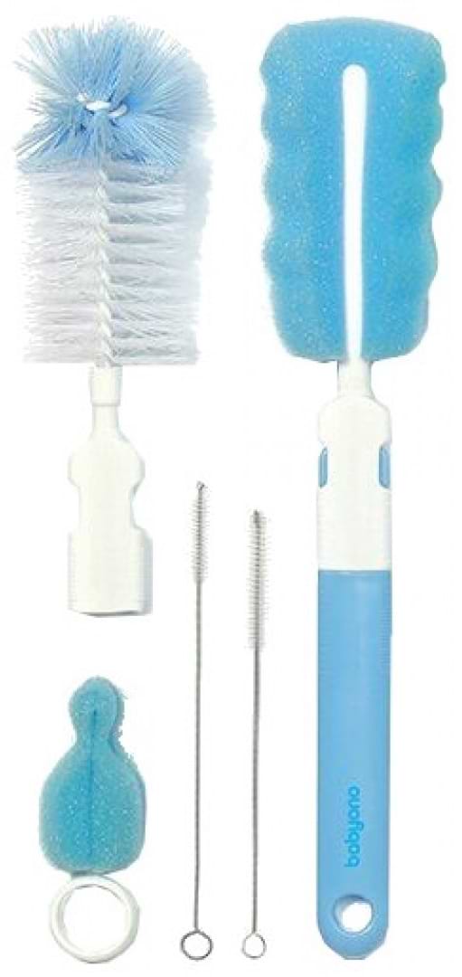 Фото - Ершик для детских бутылочек BabyOno набор со сменной ручкой, зеленый (735/02)