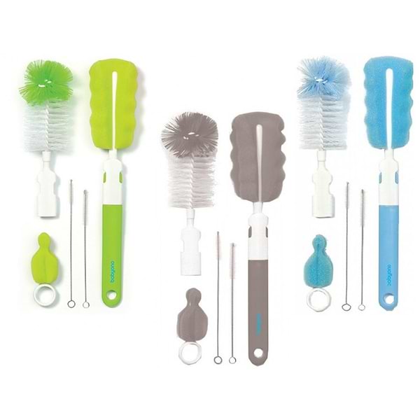 Фото - Ершик для детских бутылочек BabyOno набор со сменной ручкой, зеленый (735/02)