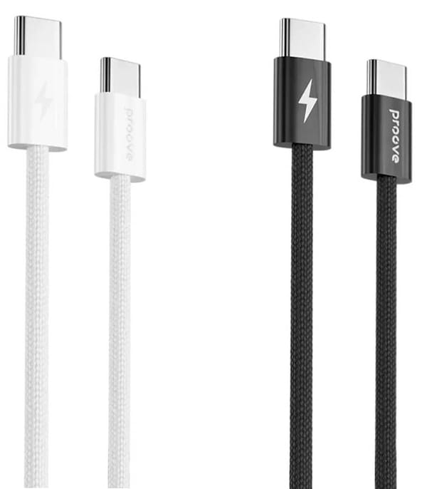 Фото - Кабель синхронизації даних Proove Energy Stream Type-C to Type-C 60W 1m Black (CCES60002201)