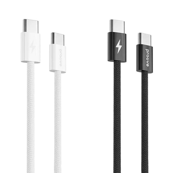Фото - Кабель синхронизації даних Proove Energy Stream Type-C to Type-C 60W 1m White (CCES60002202)