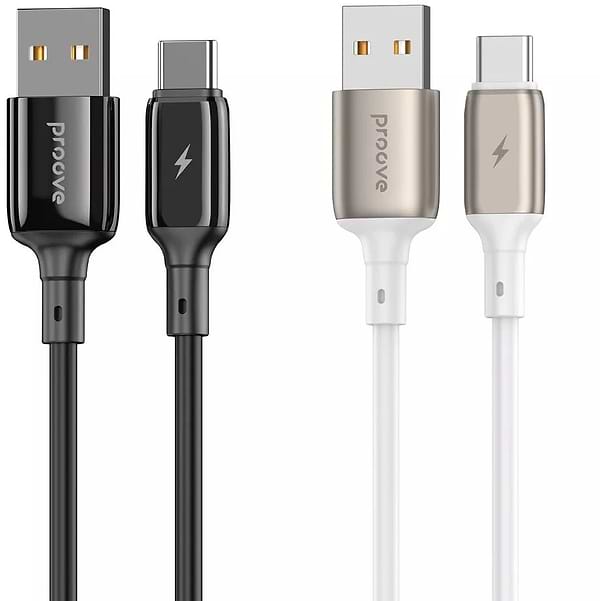 Фото - Кабель синхронизації даних Proove Flex Metal Type-C 2.4A 1m Black (CCFM20001201)