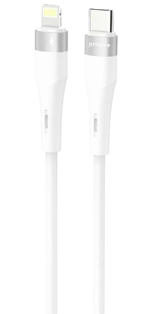 Кабель синхронізації даних Proove Light Silicone Plus Type-C to Lightning 27W 1m White (CCLS27002102)