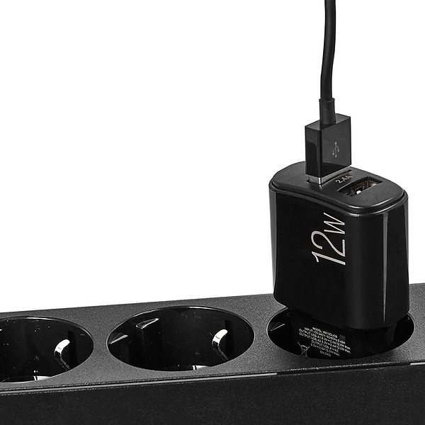 Фото - Сетевое зарядное устройство Brevia ePower 12W 2xUSB-A (45012DUB)