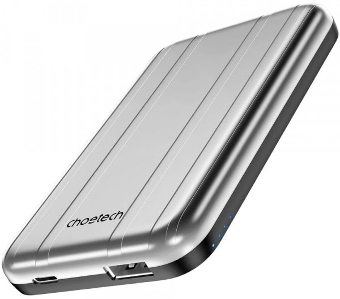 Батарея мобильная Choetech Magnetic Wireless 5000mAh 10W Silver (6932112104779)