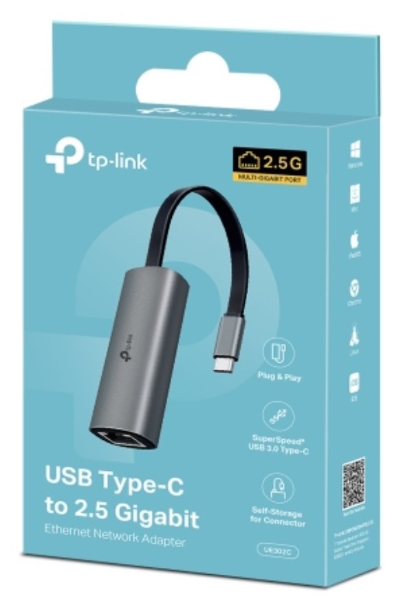 Фото - Перехідник USB-C - Ethernet TP-Link UE302C