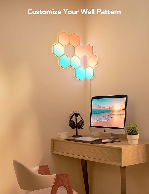 Фото - Светодиодный светильник Govee H6061 Glide Hexa Light Panels 10шт RGB (B6061301)