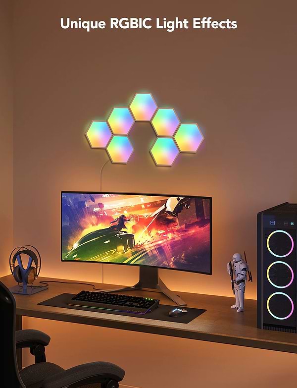 Фото - Светодиодный светильник Govee H6061 Glide Hexa Light Panels 10шт RGB (B6061301)