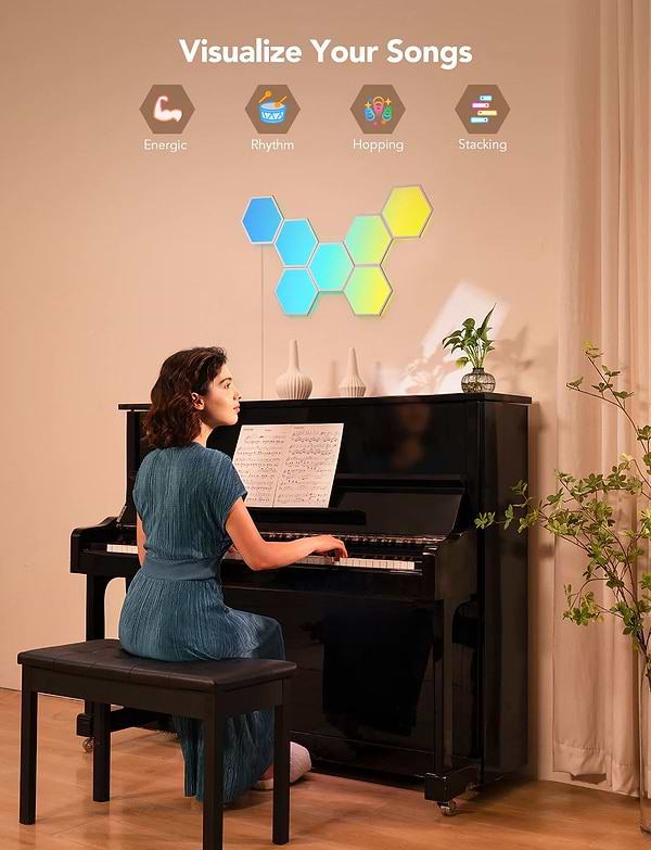 Фото - Светодиодный светильник Govee H6061 Glide Hexa Light Panels 10шт RGB (B6061301)