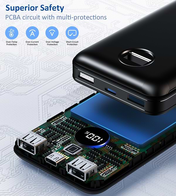 Фото - Уцінка - Батарея мобільна Choetech 20000mAh 45W Black (B653-CCBK)