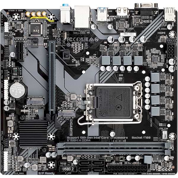 Фото - Материнская плата Gigabyte B760M H DDR4