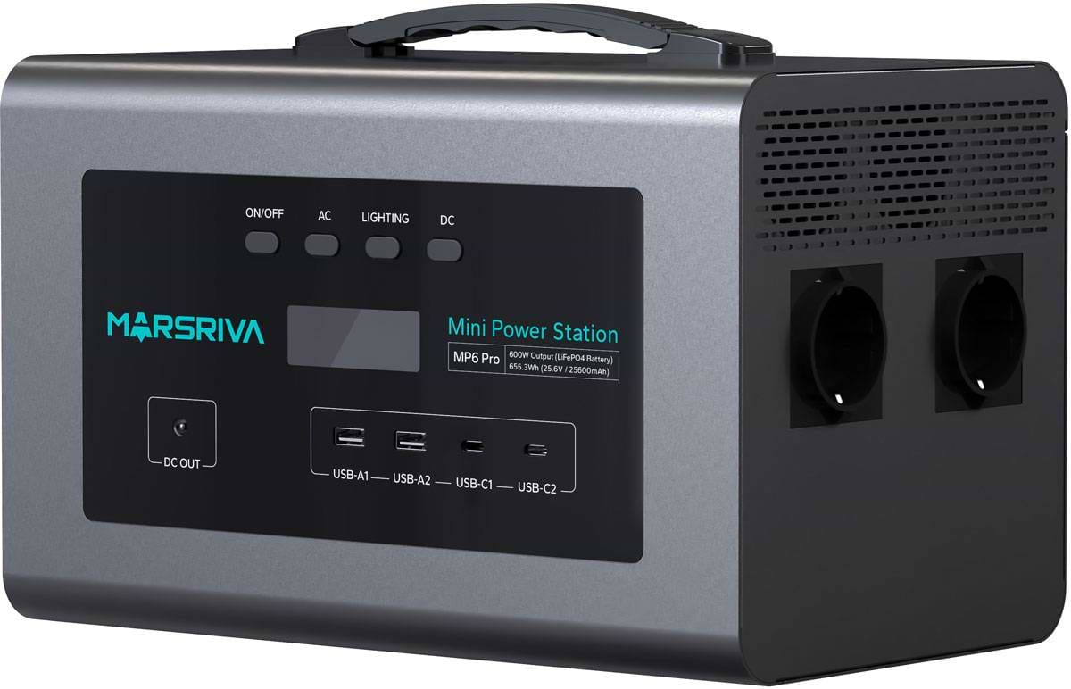 Зарядна станція універсальна Marsriva MP6 Pro V2 (600 Вт, 627.2 Вт/год)