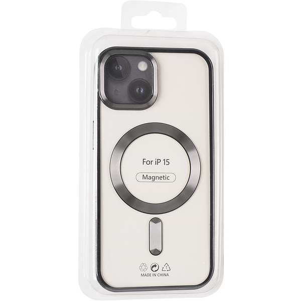Фото - Чохол для смартфону Gelius Chrome Frame Case MagSafe for iPhone 15 Black (94702)