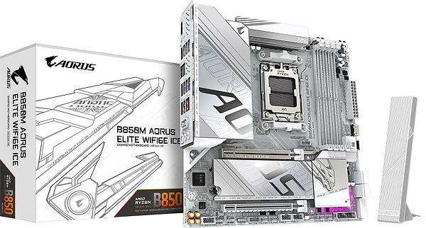 Фото - Материнская плата Gigabyte B850M AORUS ELITE WIFI6E ICE DDR5