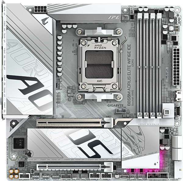 Фото - Материнская плата Gigabyte B850M AORUS ELITE WIFI6E ICE DDR5