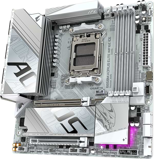 Фото - Материнская плата Gigabyte B850M AORUS ELITE WIFI6E ICE DDR5
