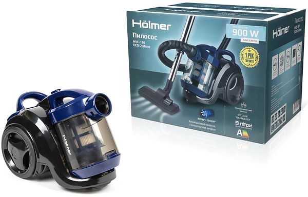 Фото - Пылесос для сухой уборки без мешка Holmer HVC-190 ECO Cyclone