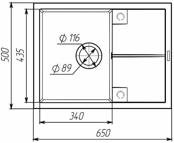 Фото - Мойка кухонная VALESO 6550 CRIPTA матовая (карамель)