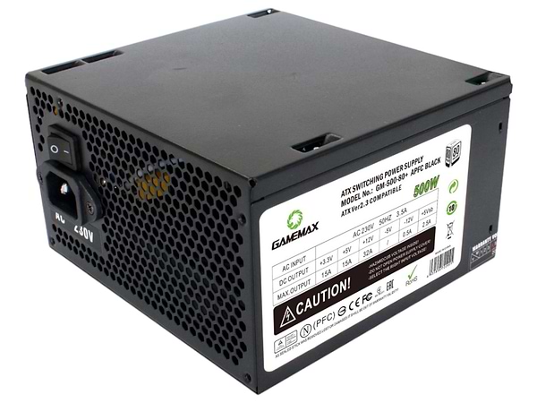 Фото - Блок питания для ПК Gamemax GM-500 80+ APFC Black