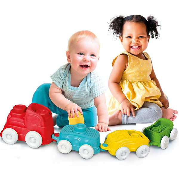Фото - Базовий ігровий транспорт для малюка Clementoni з конструктором Sensory Train серія Soft Clemmy (17424)