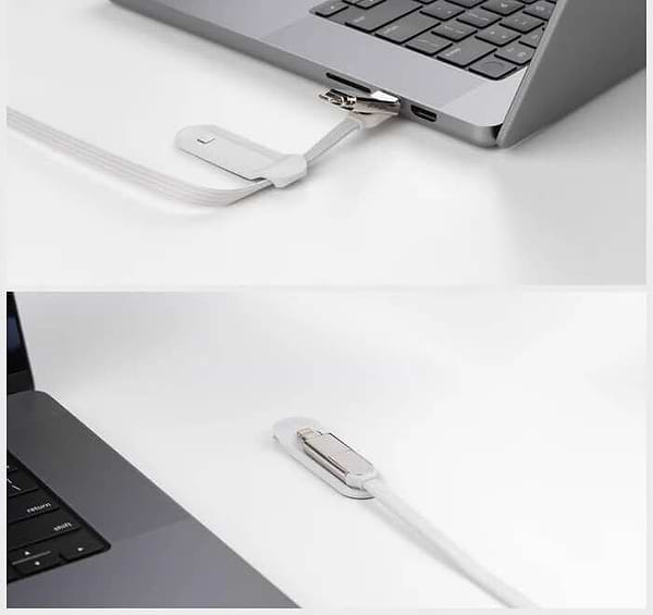 Фото - Кабель синхронізації даних Rolling Square 6in1, inCharge XL 2 м White (XLM02R)