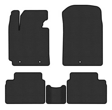 Коврики ворсовые в салон авто EVAtech Standard для Hyundai Veloster (FS) 5-doors 2011-2018 1 поколение Htb EU черный кант HY3979C5KH3VEB