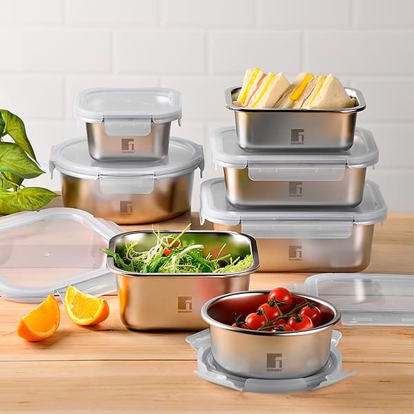 Фото - Ємність для зберігання Bergner Go Lovers 1,5 л (BG-36314-GY)