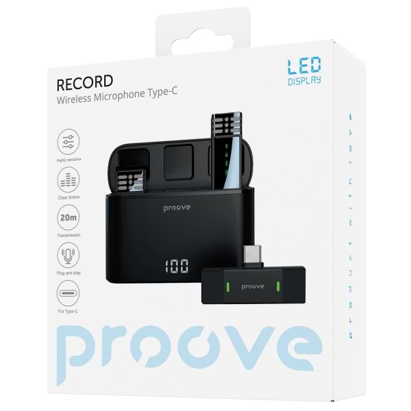 Фото - Микрофон для смартфона Proove Record Type-C Black (PMRC00010202)