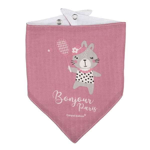Фото - Слюнявчик Canpol babies BONJOUR PARIS розовый 2 шт. (26/900_pin)