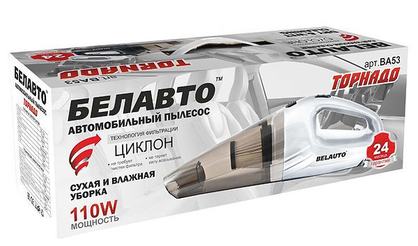 Фото - Автомобільний пилосос BelAuto Торнадо білий (BA53W)