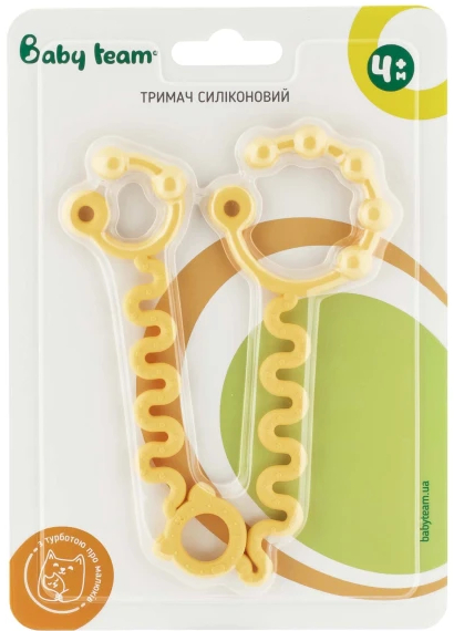 Фото - Тримач пустушок Baby Team 3380 жовтий