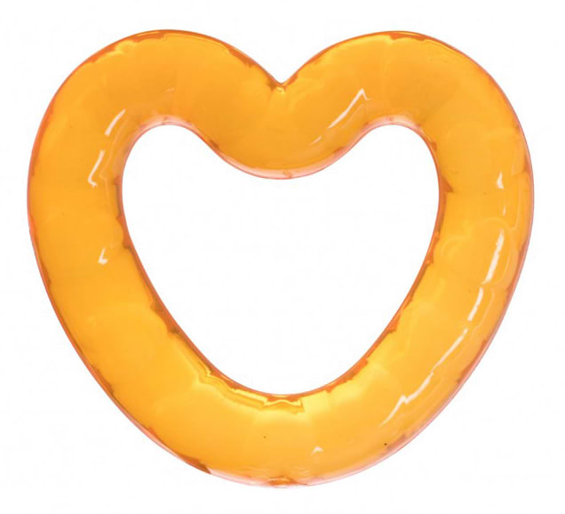 Прорезыватель с охлаждением Baby Team с водой (4005_оранжевое сердечко  )