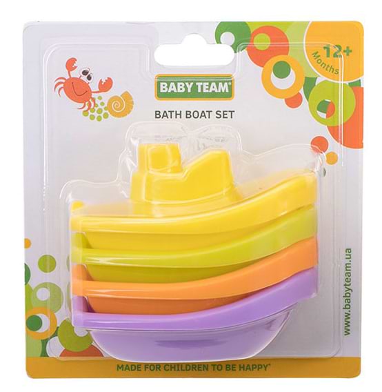 Фото - Іграшка для ванної Baby Team Набір іграшок Човники 4 шт (8854)